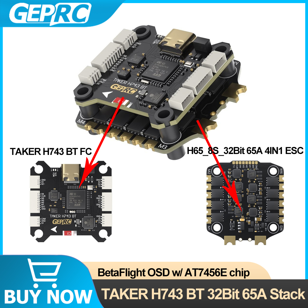 Fpv Drone Flight Controller - GEPRC TAKER H743 BT 32비트 65A